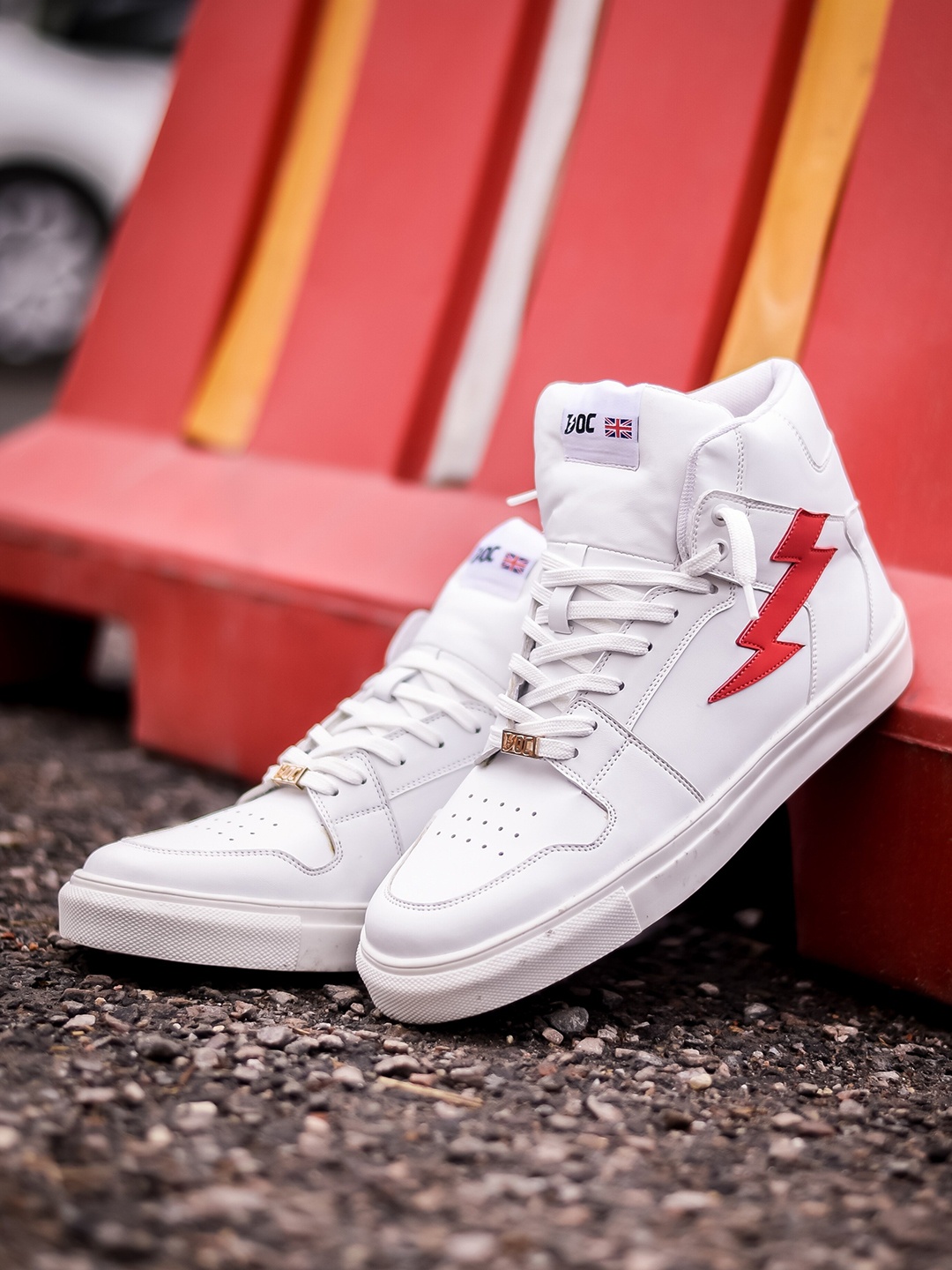 

Doc Martin Men White High-Top Sneakers