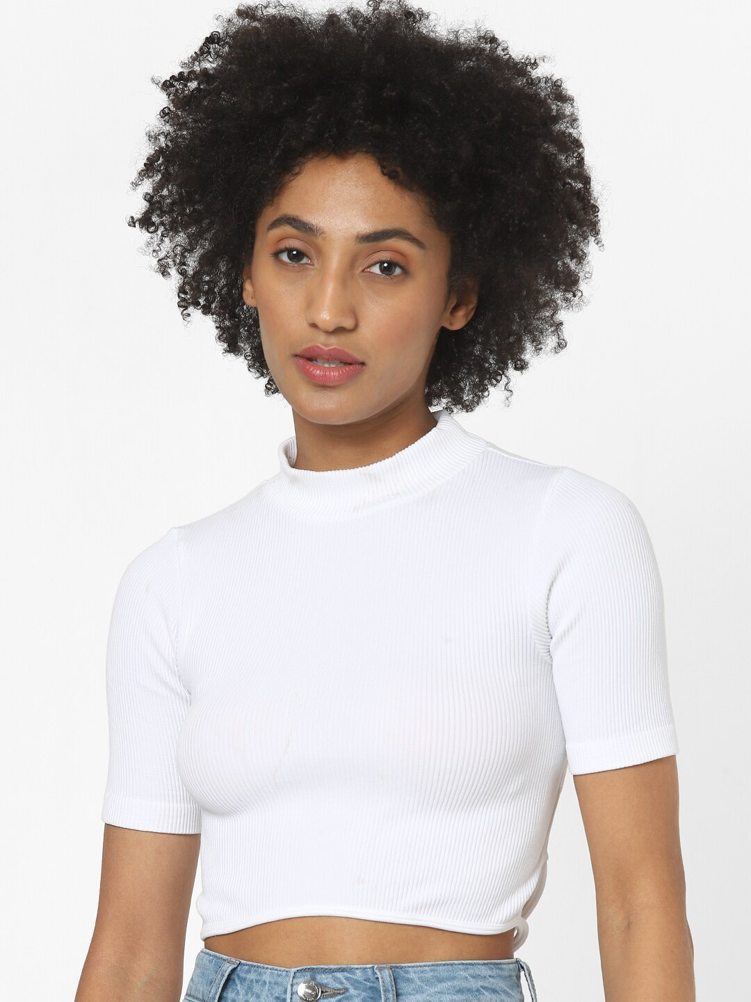 

ONLY Women White Crop Top