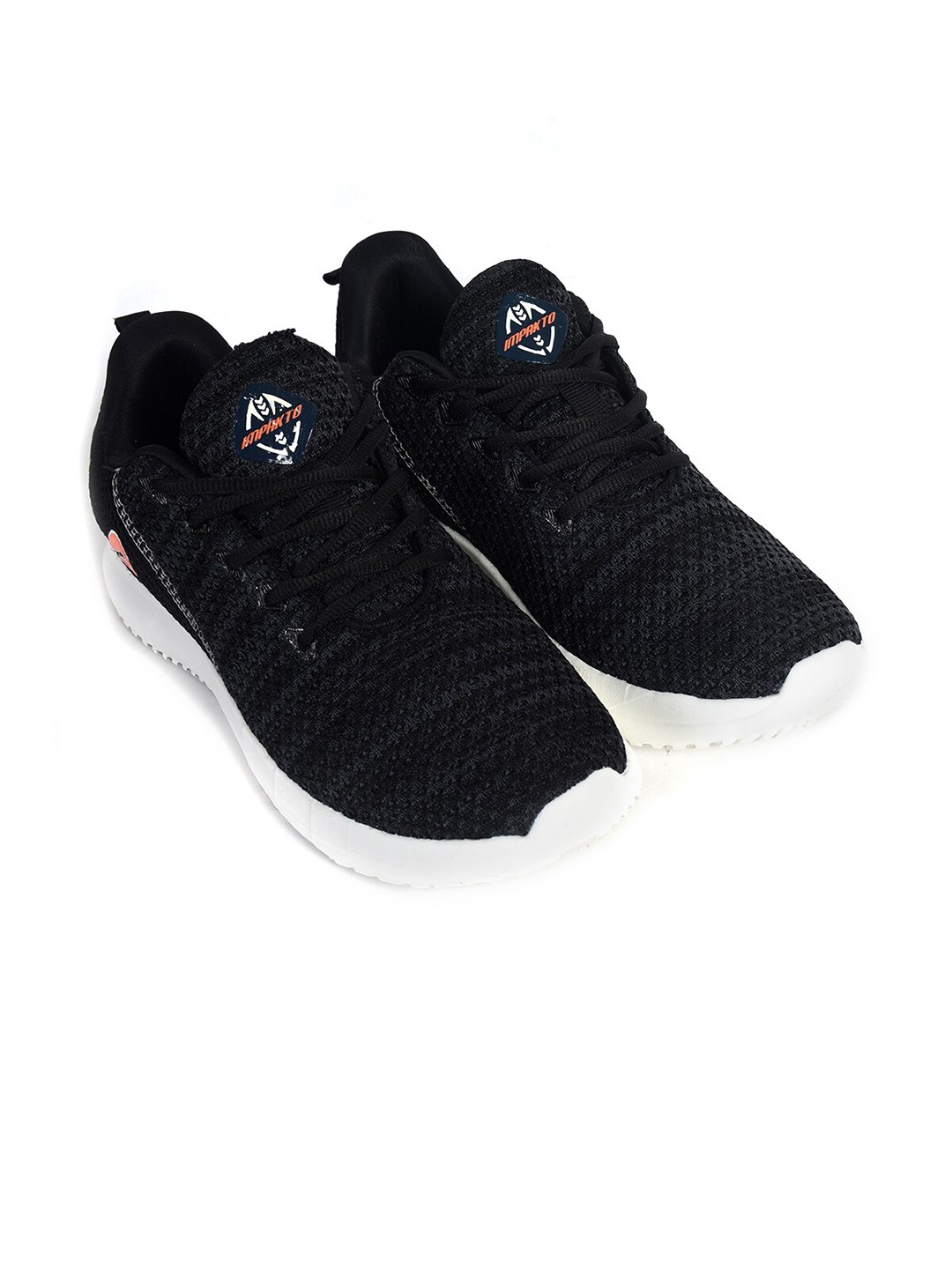 

IMPAKTO Men Black Mesh Running Non-Marking Sports Shoes