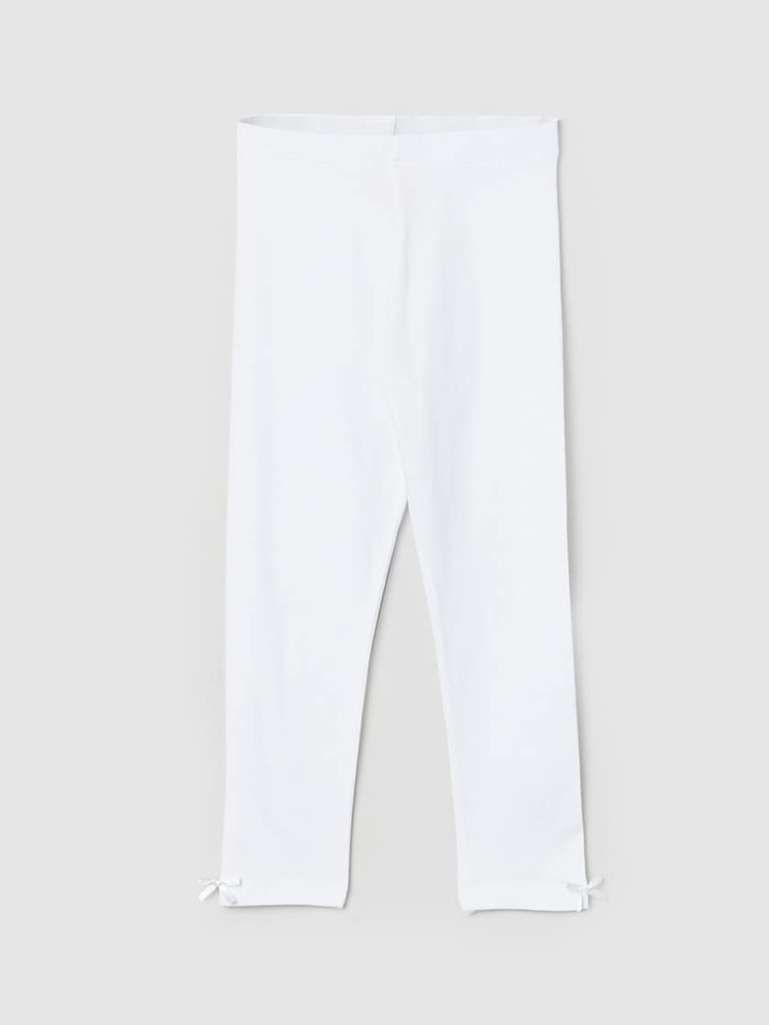 

max Girls White Solid Leggings