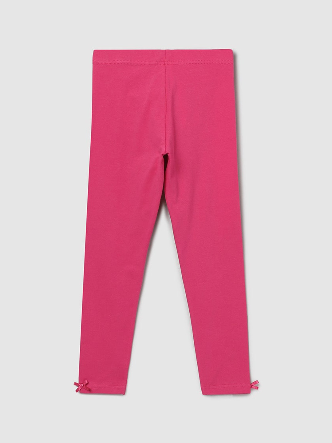 

max Girls Fuchsia Solid Leggings
