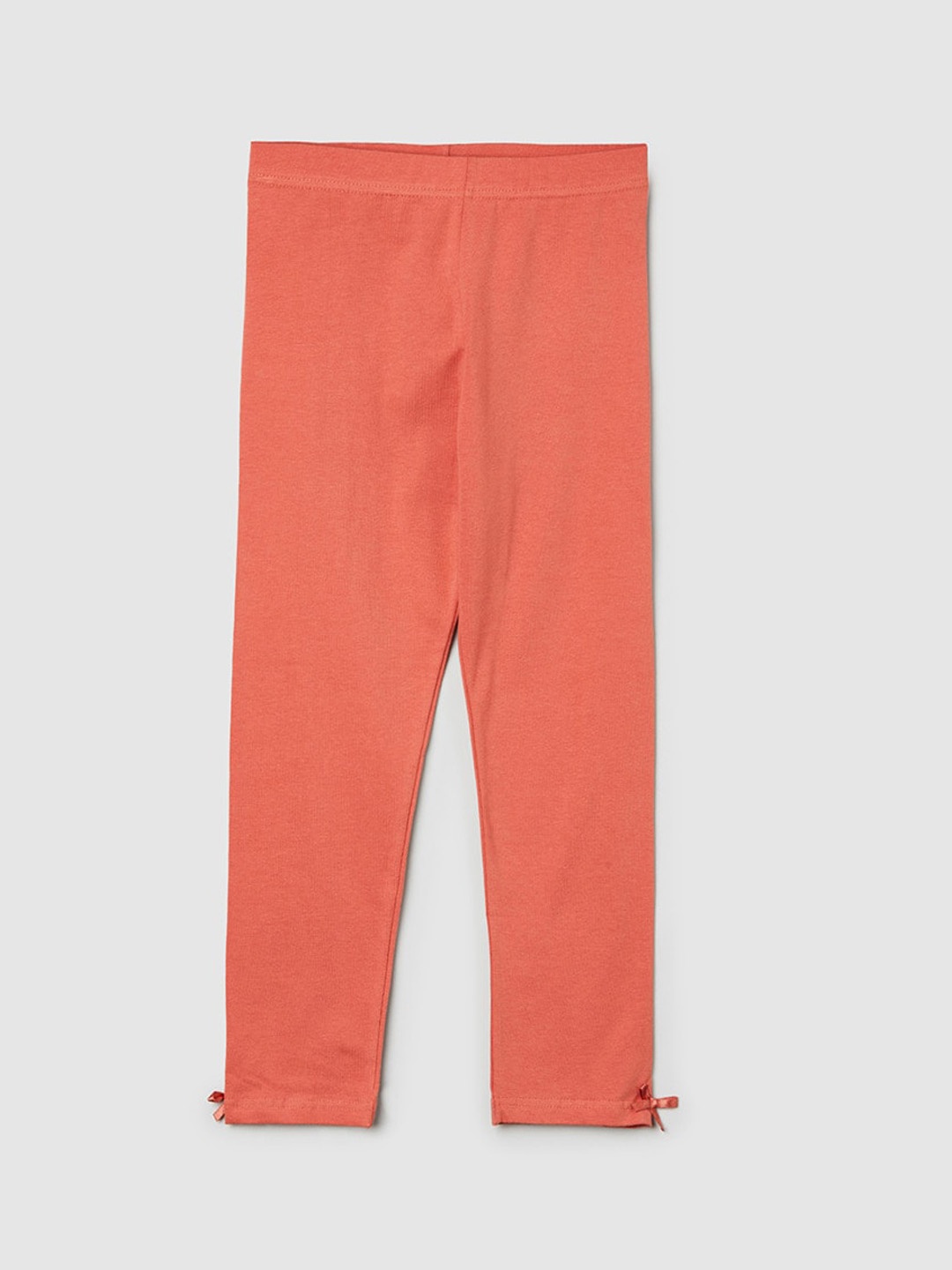 

max Girls Pink Solid Ankle Length Leggings