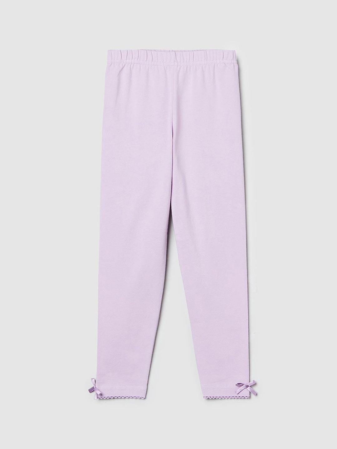 

max Girls Lavender Solid Leggings