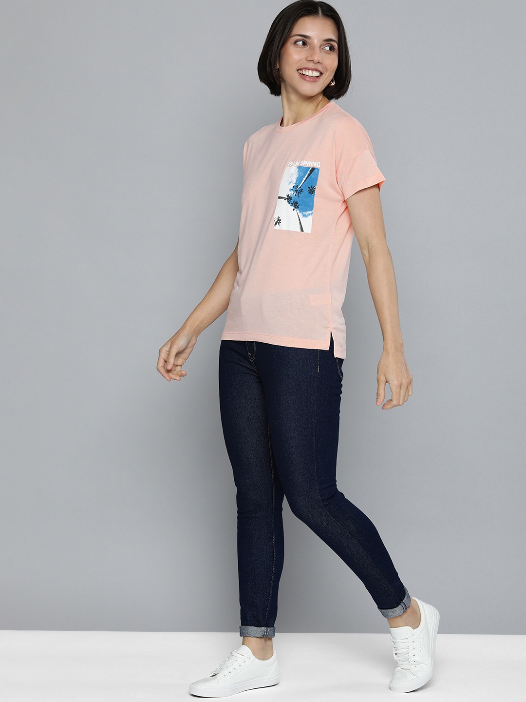 

Mast & Harbour Women Pink Printed T-shirt