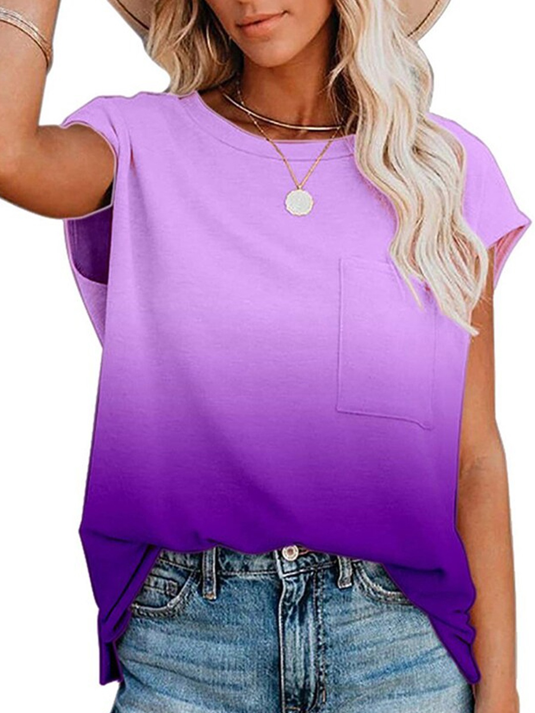 

La Aimee Women Purple Ombre Top