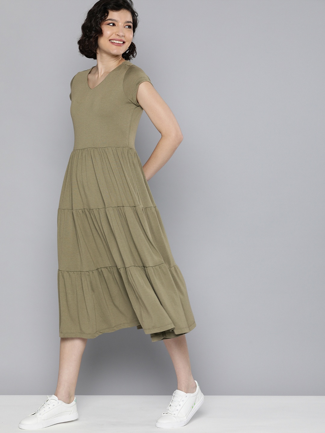 

M&H Easy Green A-Line Dress