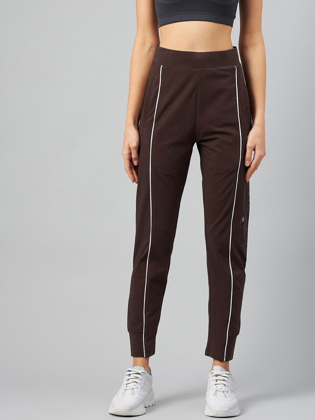 

C9 AIRWEAR Women Coffee Brown Solid Cotton Track Pants