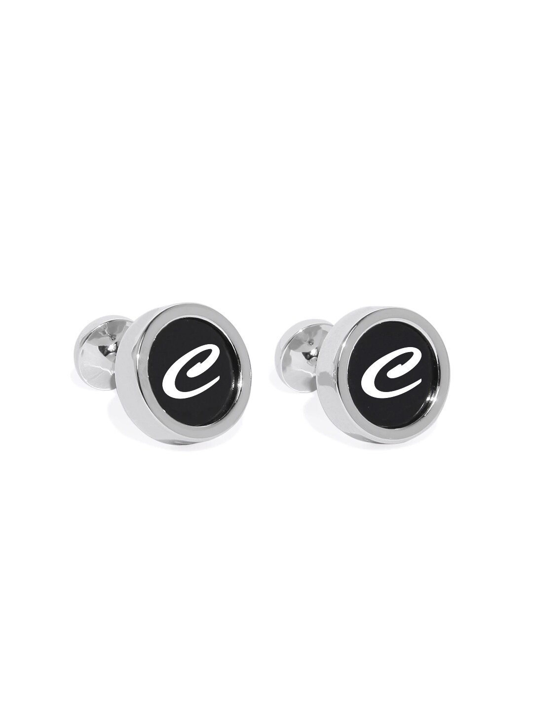 

Blacksmith Silver-Plated & Black Cufflink