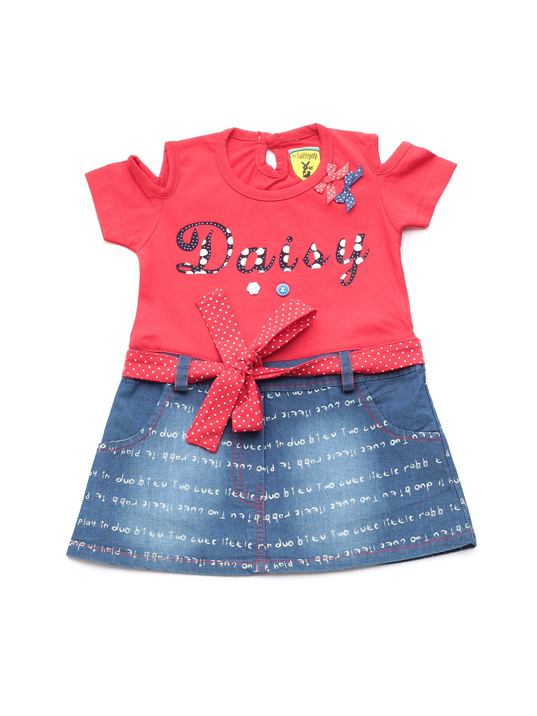 

Lil Lollipop Red Typhography A-Line Dress