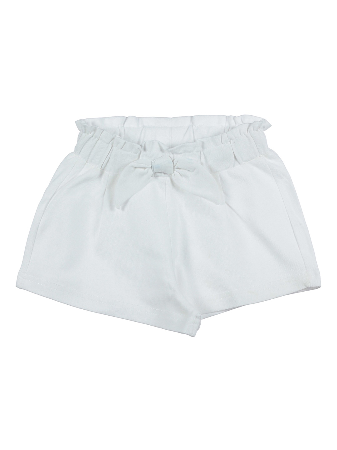 

Lil Lollipop Girls White Regular Fit Solid Cotton Shorts