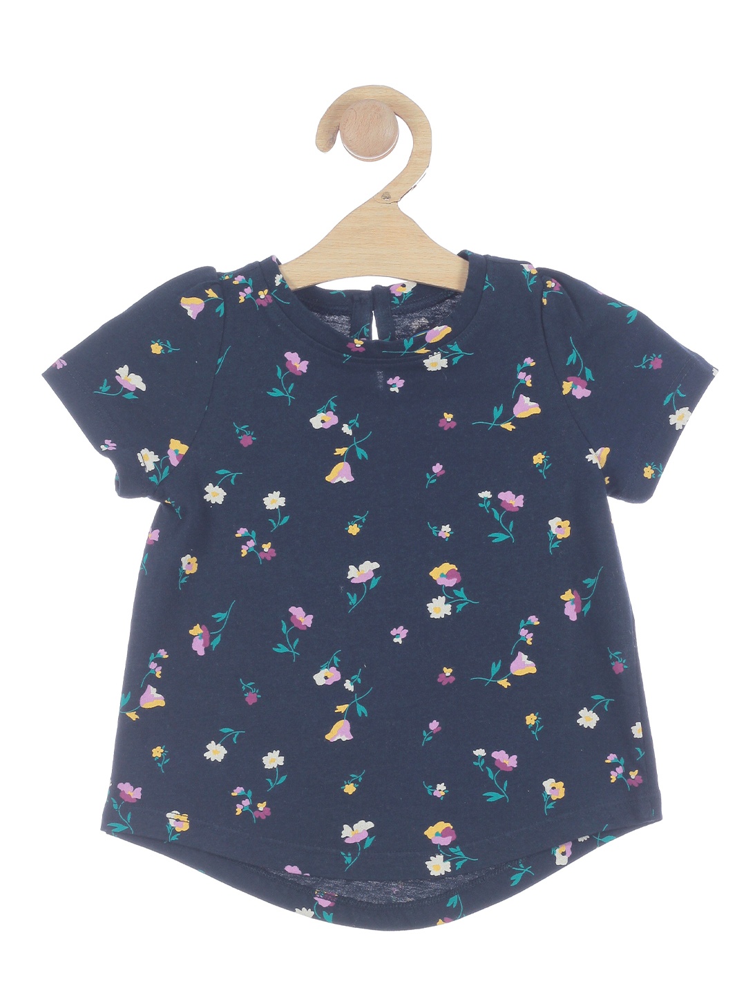 

Lil Lollipop Girls Blue Floral Print Top