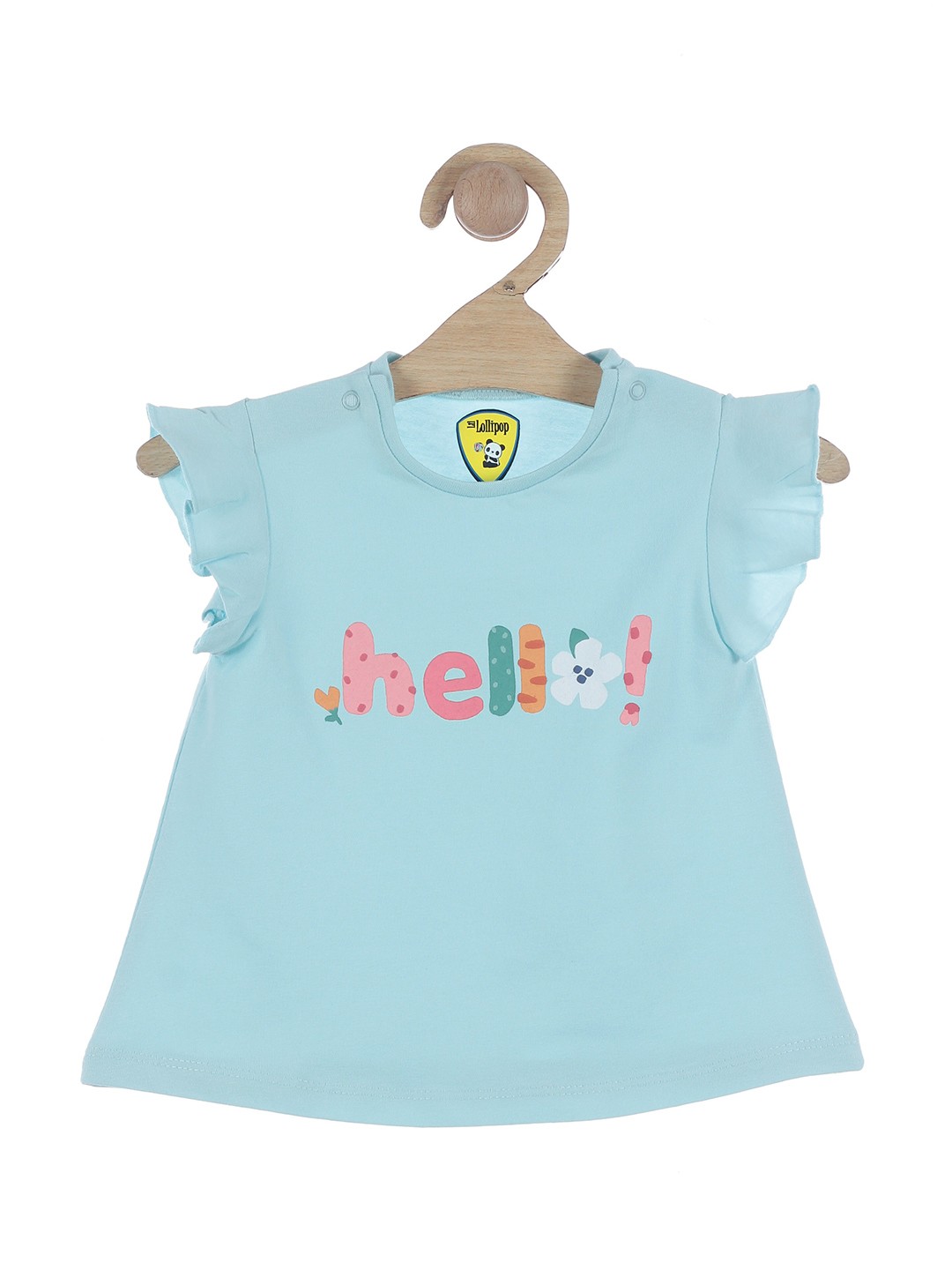 

Lil Lollipop Blue Graphic Printed Pure Cotton Top