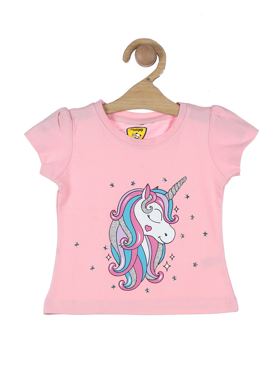 

Lil Lollipop Pink Graphic Printed Cotton Top