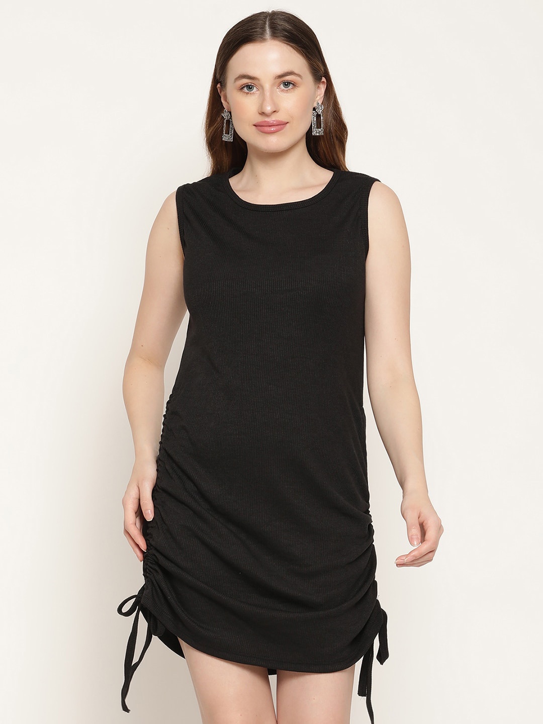 

Miaz Lifestyle Black Scuba Sheath Dress