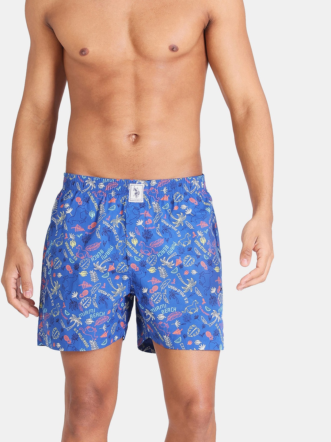 

U.S. Polo Assn. Men Blue Relaxed Fit Printed Boxers