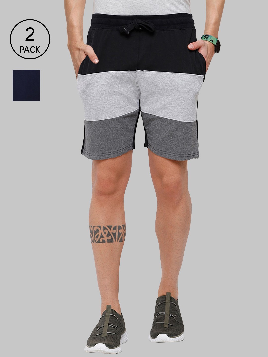 

MADSTO Men Black Shorts
