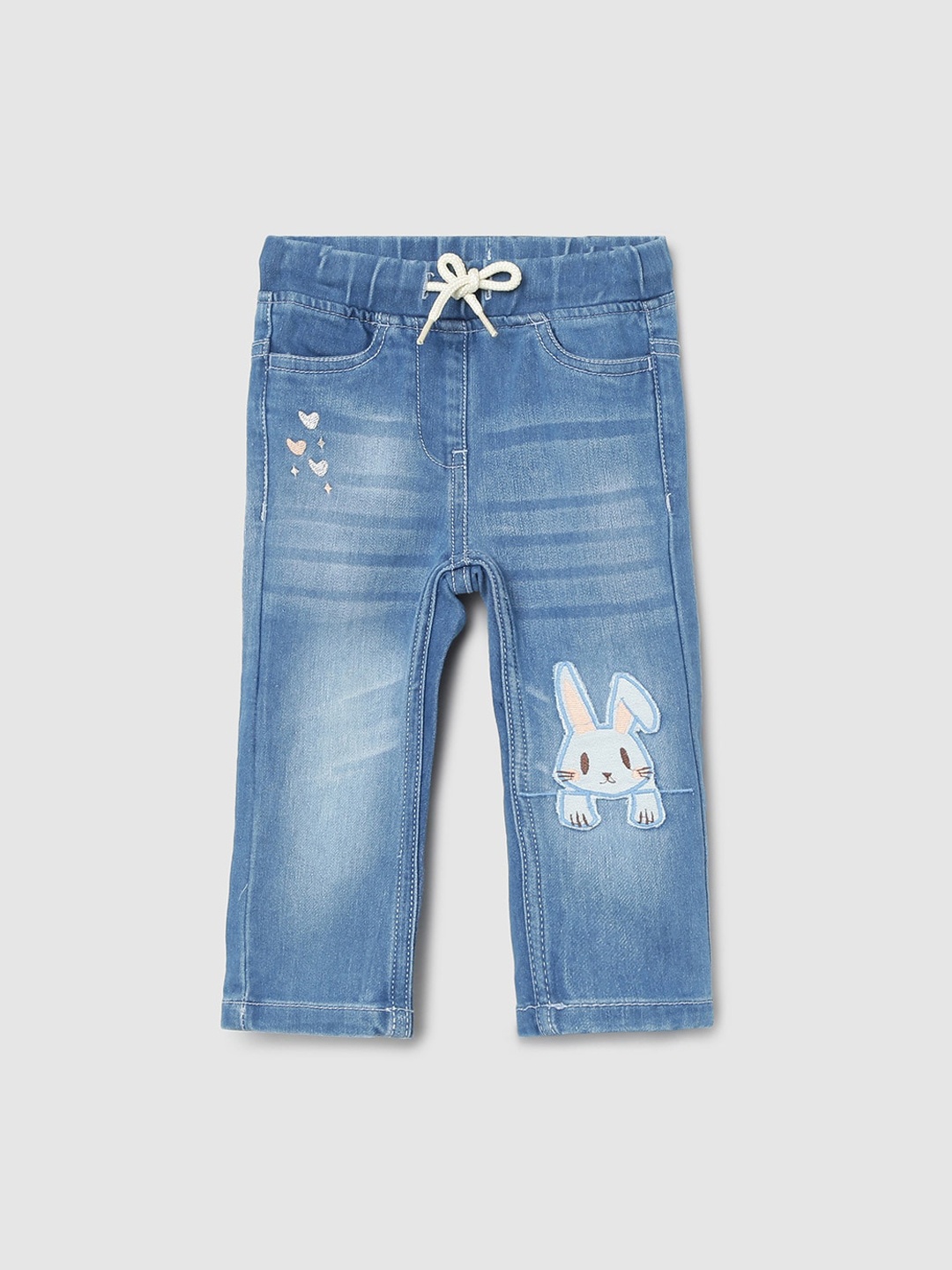 

max Girls Blue Light Fade Mid-Rise Non-Stretchable Jeans