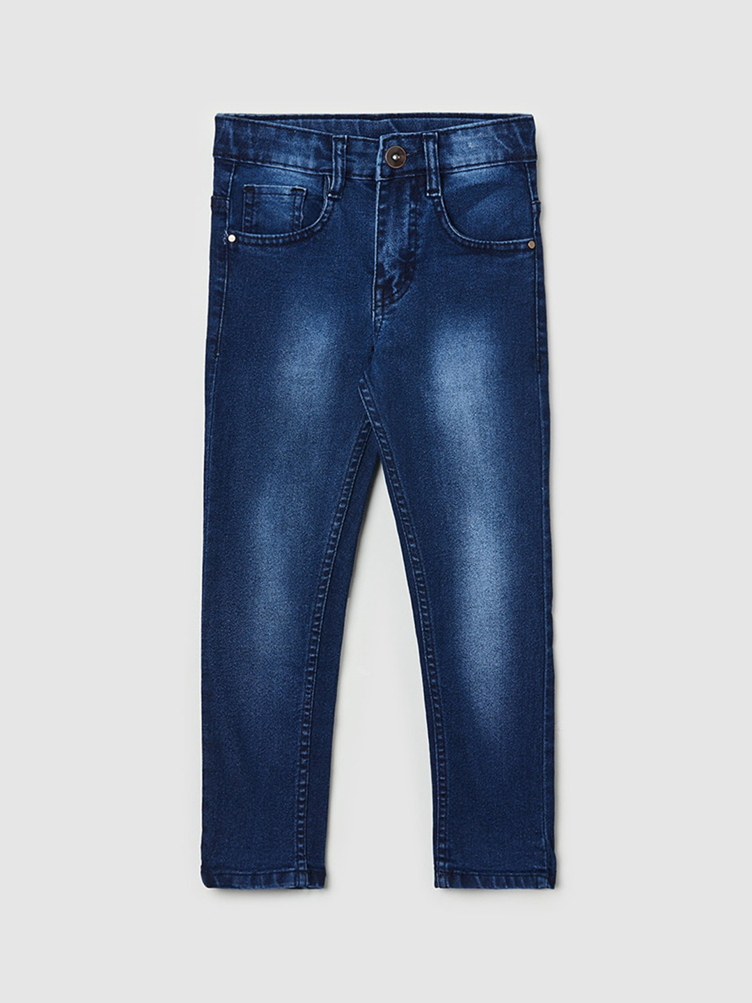 

max Boys Blue Heavy Fade Jeans