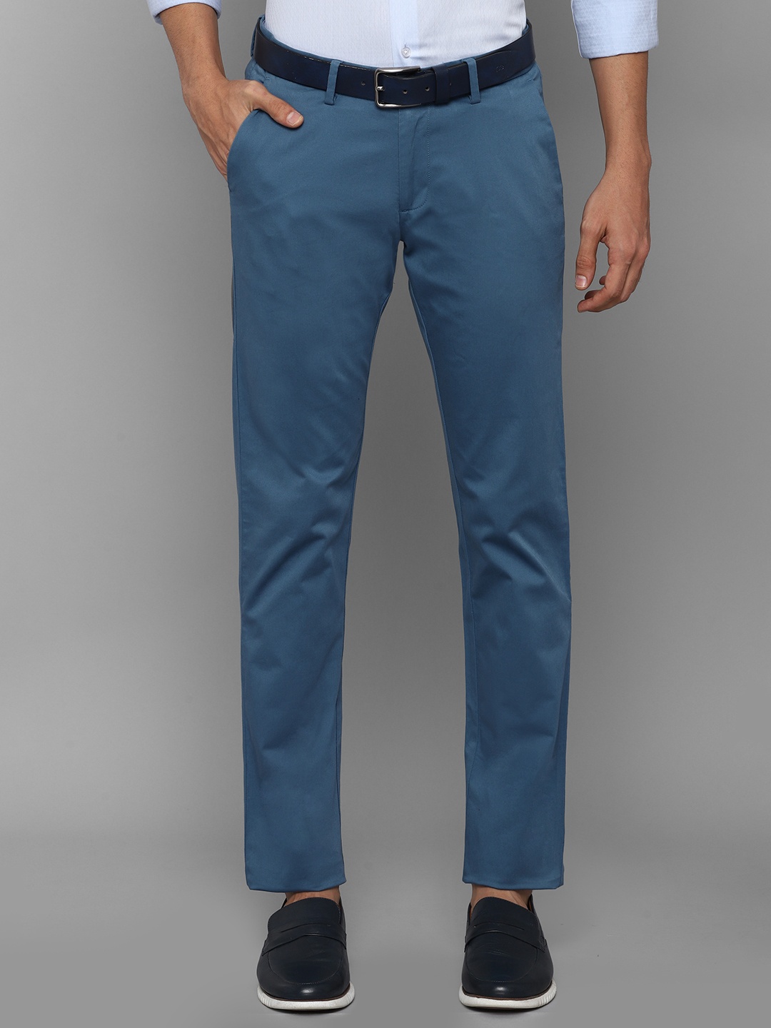 

Allen Solly Men Blue Slim Fit Mid-Rise Casual Trousers