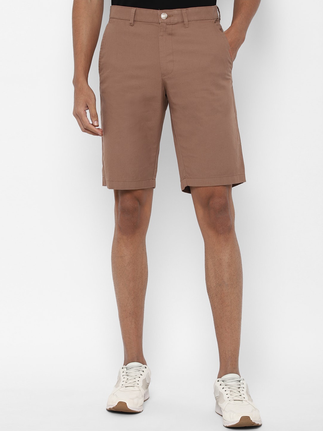 

Allen Solly Men Brown Slim Fit Pure Cotton Shorts