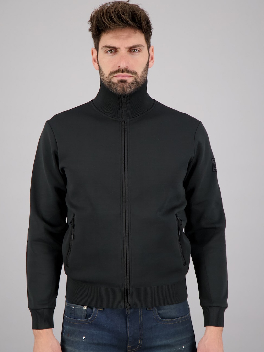 

FREESOUL Men Black Bomber Jacket