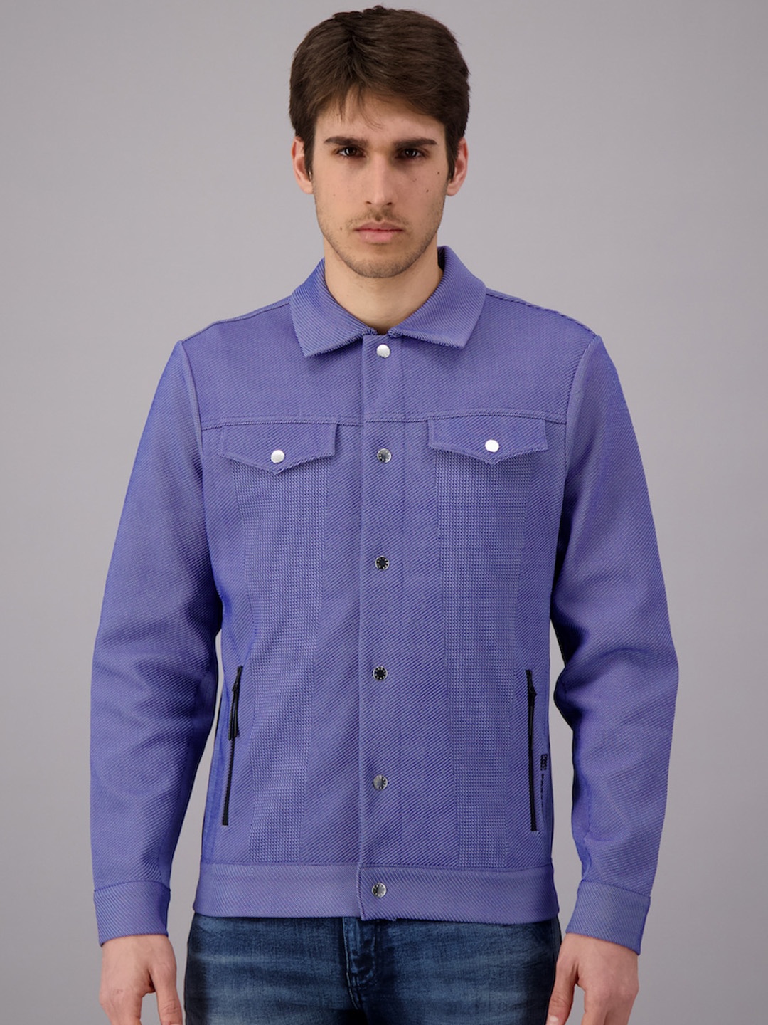 

FREESOUL Men Blue Tailored Jacket