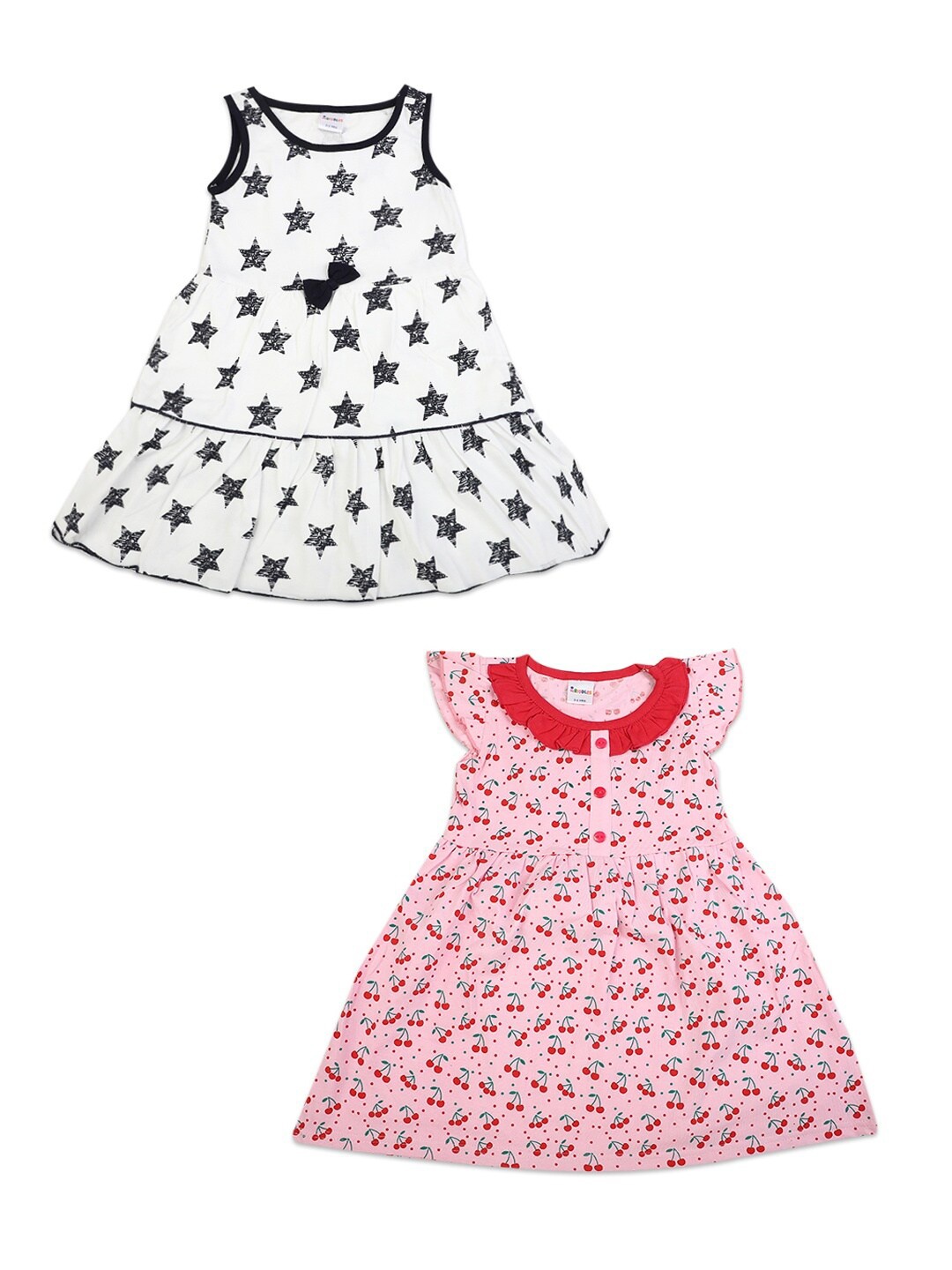 

V-Mart Girls White & Pink A-Line Dress