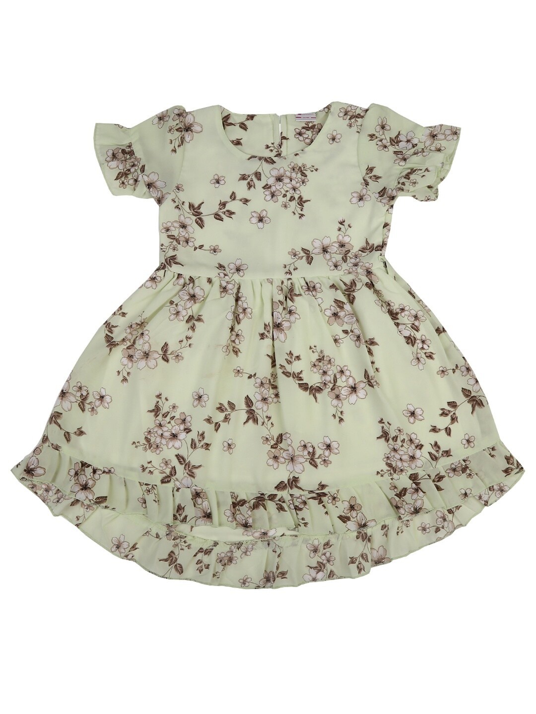 

V-Mart Girls Sage Green Floral Printed Dress