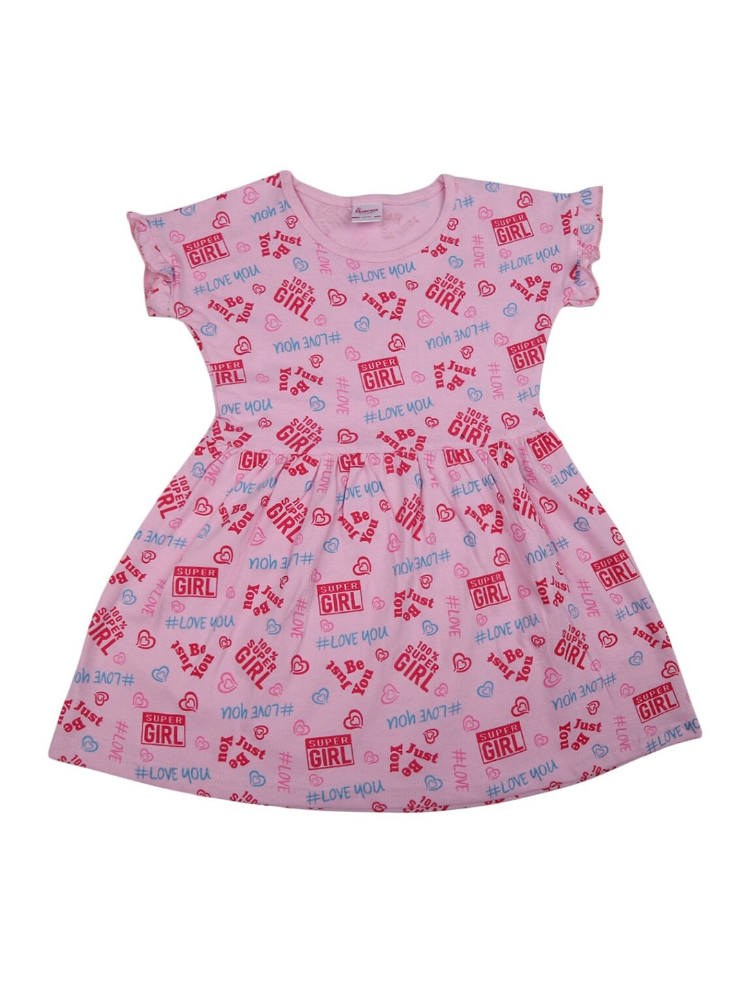 

V-Mart Pink Floral Cotton A-Line Dress