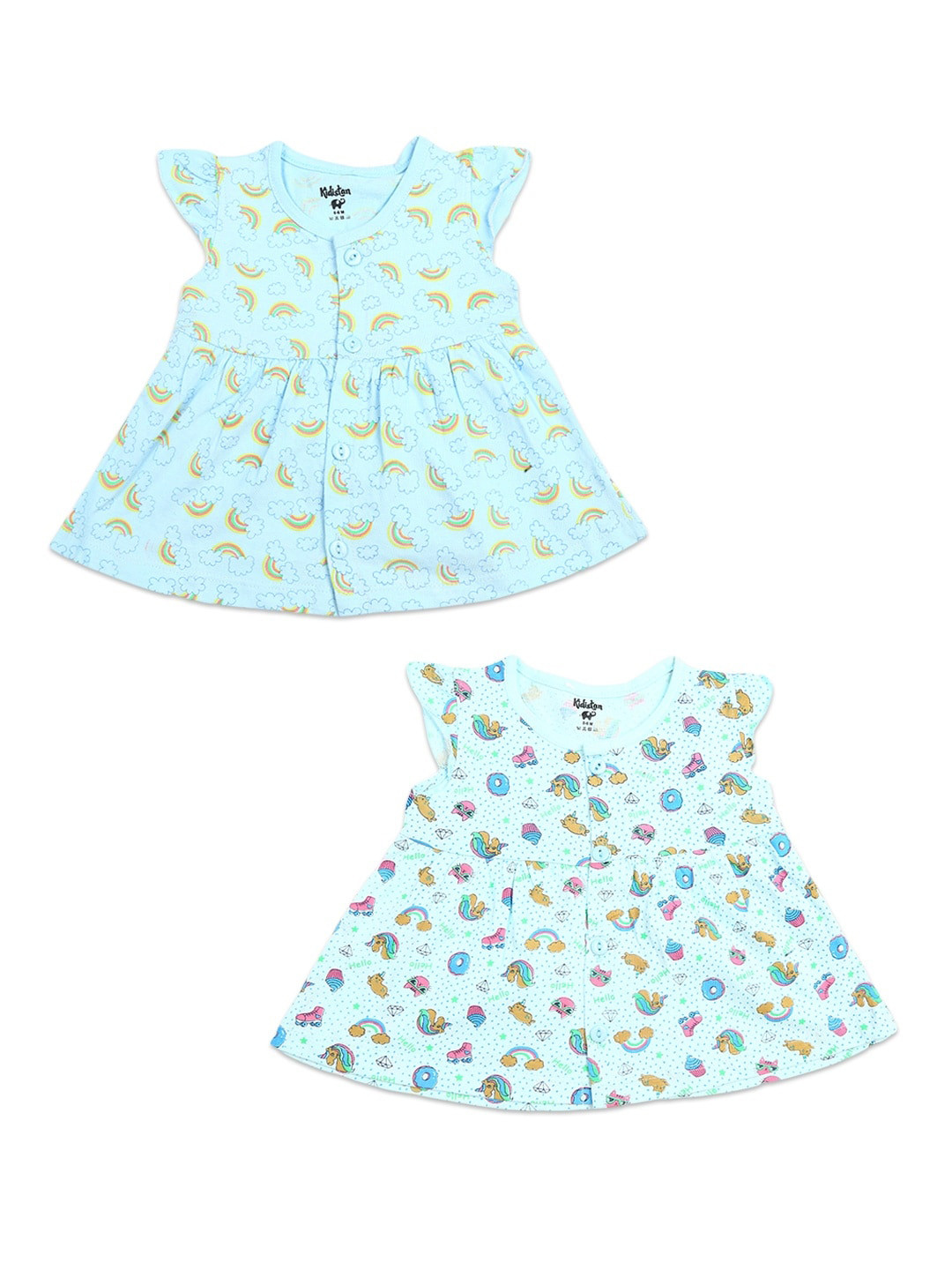 

V-Mart Girls Blue & Blue Pack Of 2 Shirt Dress