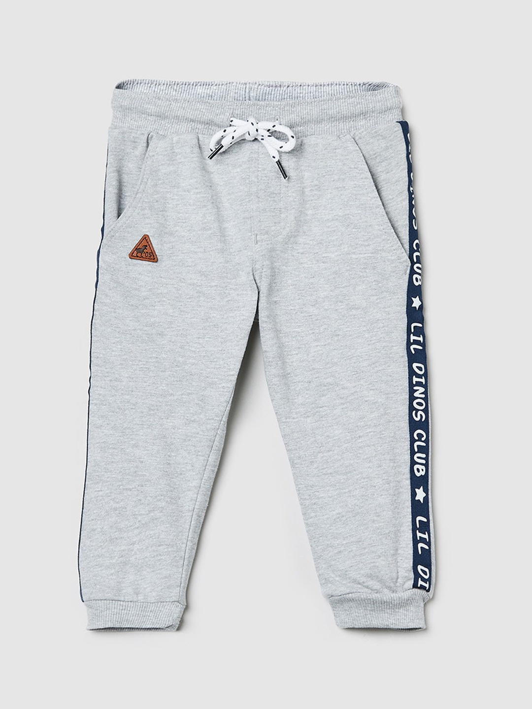 

max Boys Grey Solid Cotton Joggers