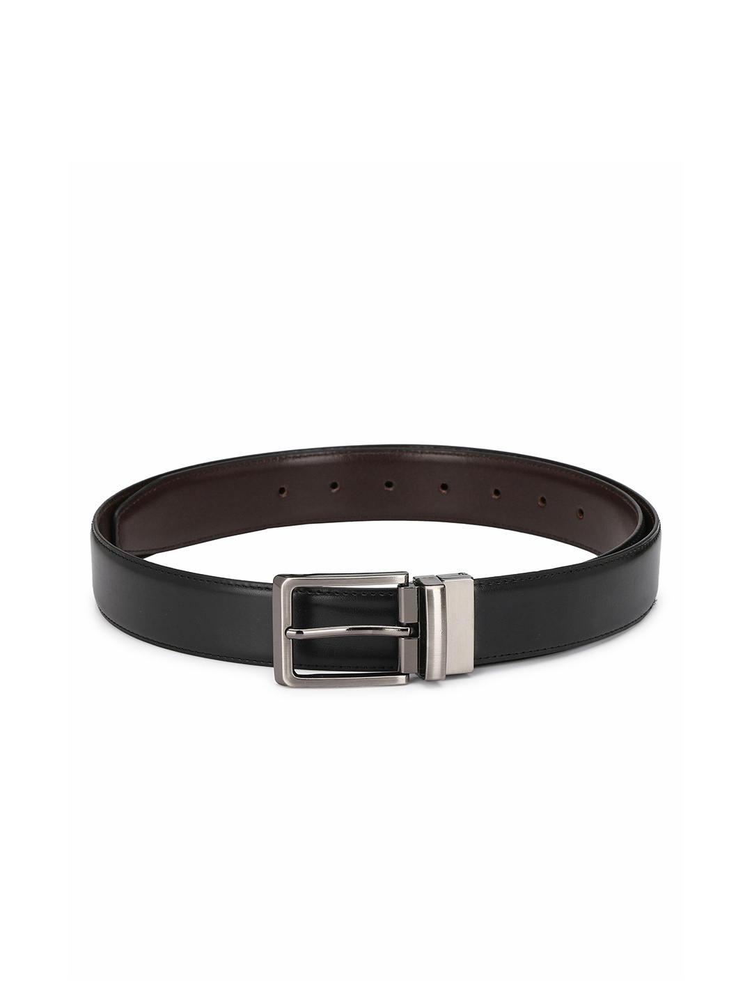 

thickskin Men Black Textured Formal Belt