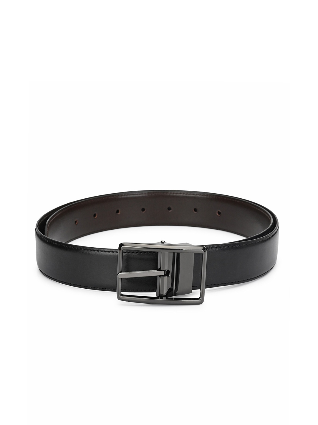 

thickskin Men Black Textured PU Formal Belt