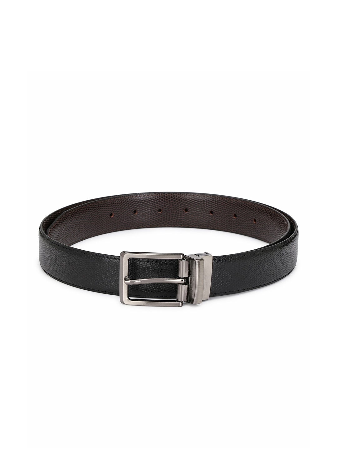 

thickskin Men Black & Brown Textured Reversible Formal Belt