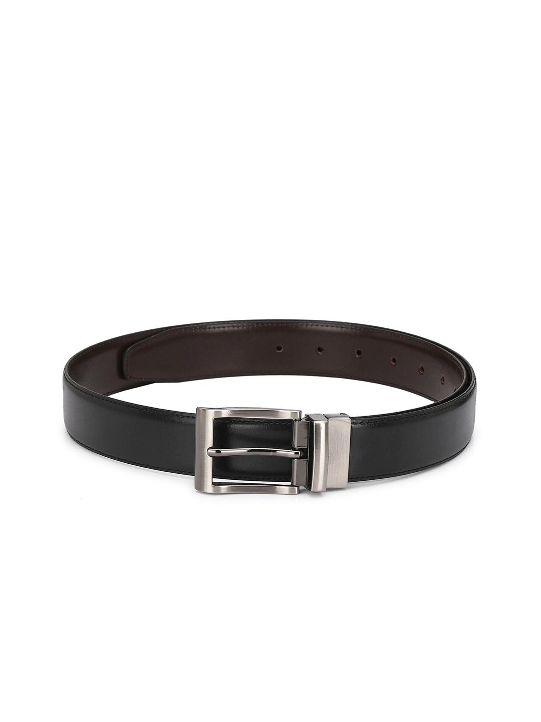 

thickskin Men Black Textured Reversible Formal Belt