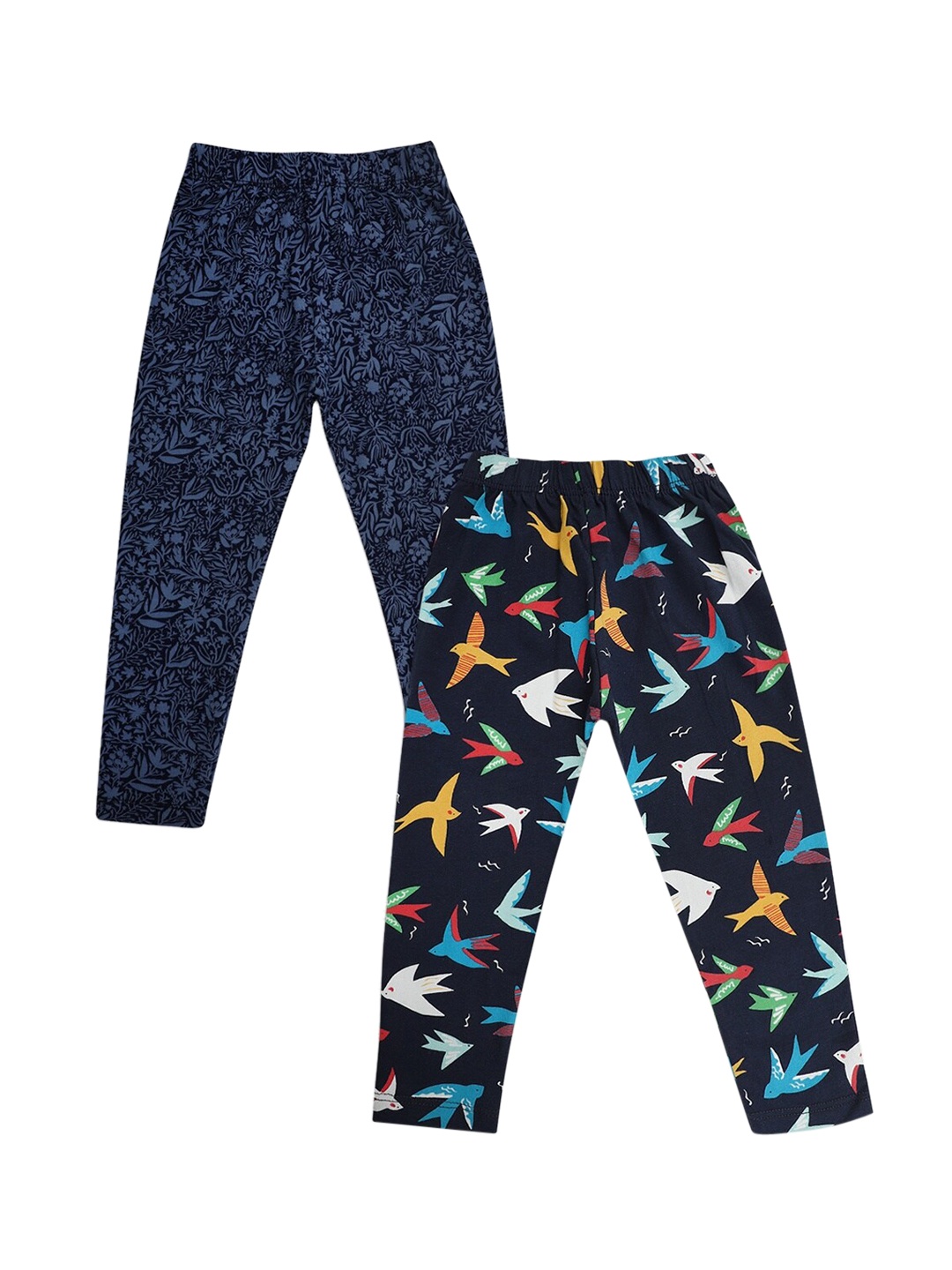 

V-Mart Girls Pack of 2 Navy Blue & Blue Ankle-Length Leggings