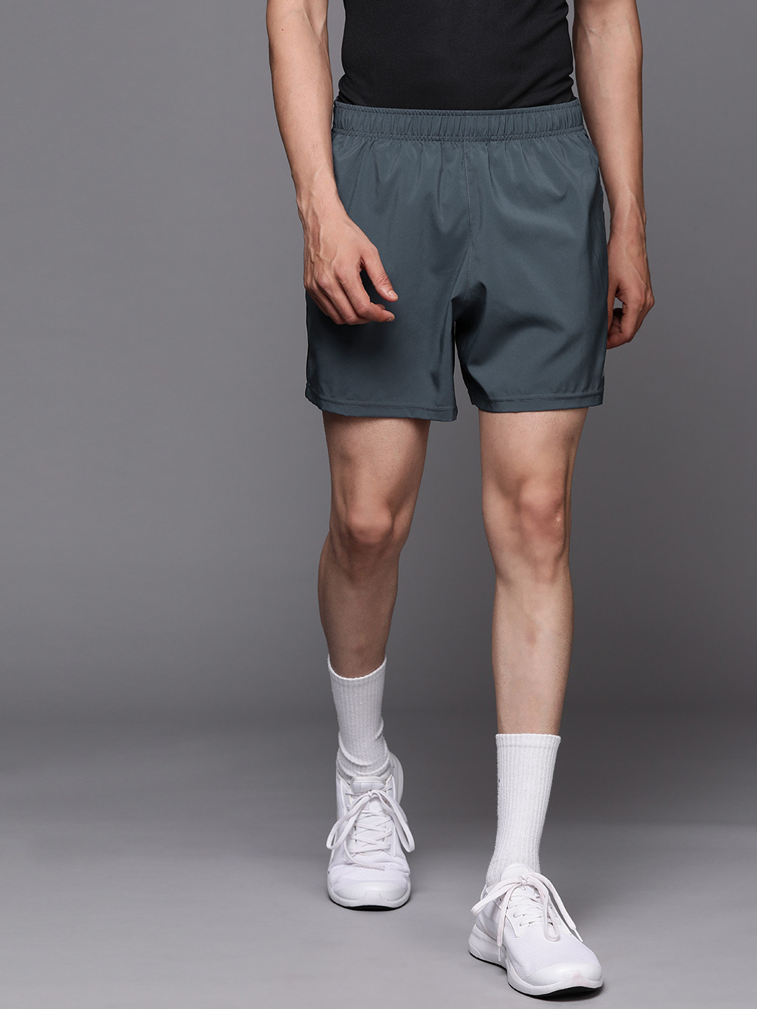 

New Balance Men Grey Running Sports Shorts