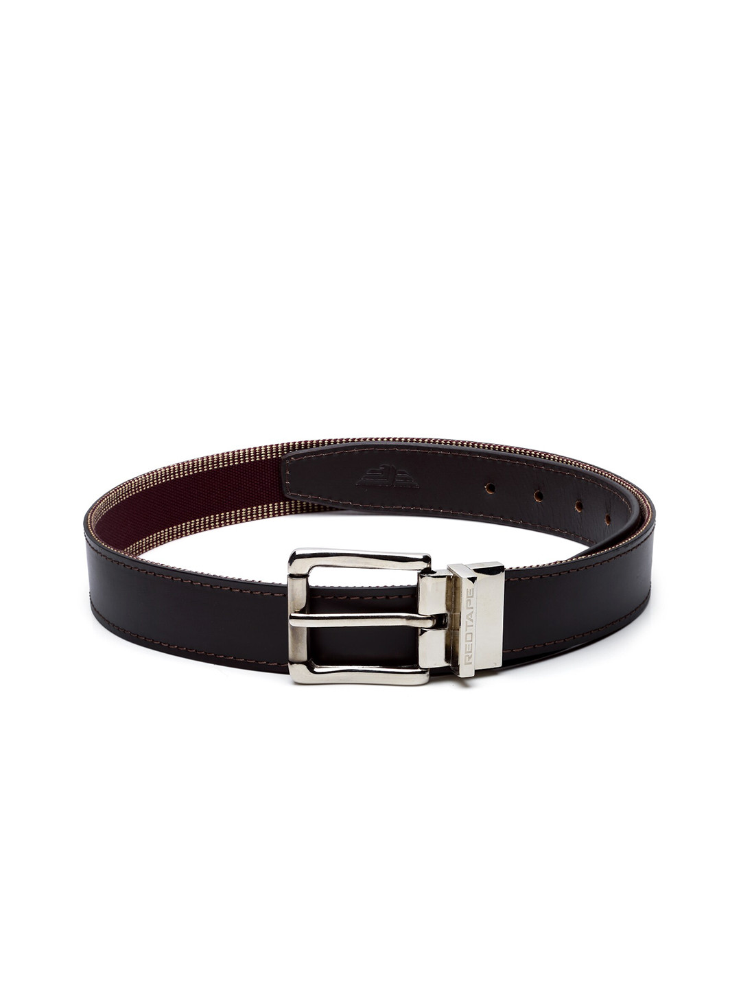 

Red Tape Men Brown Textured Leather Belt
