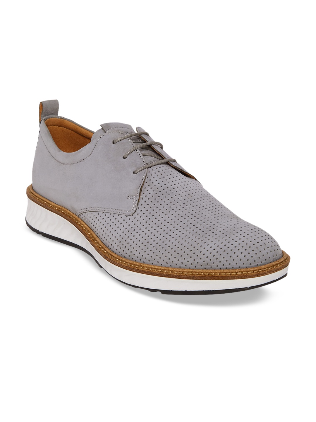 

ECCO Men Relaxed American Wild Dove Leather Regular Casual Shoes, Grey