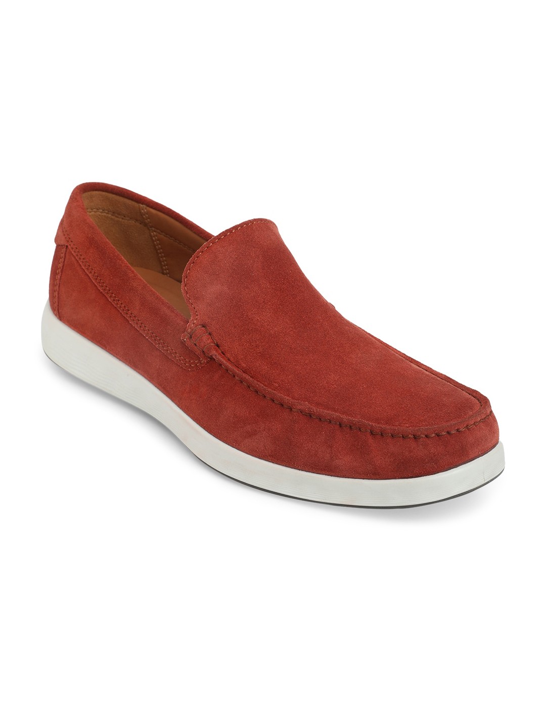 

ECCO Men Red Relaxed American Leather Loafers