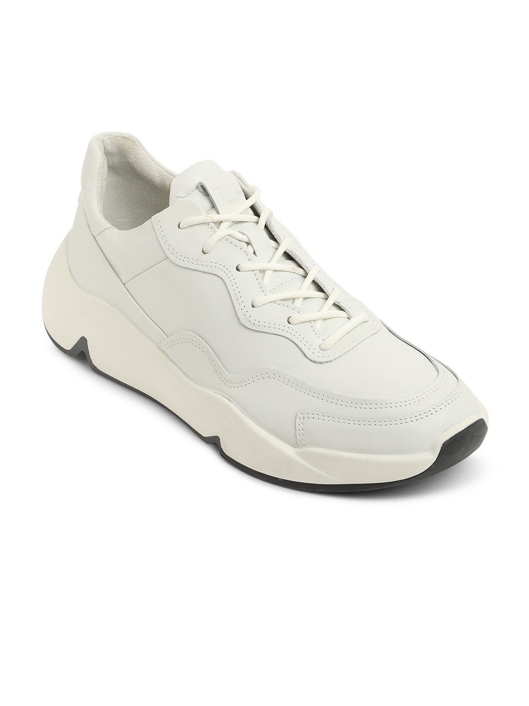 ECCO Mens Upgrades White Leather Regular Sneakers