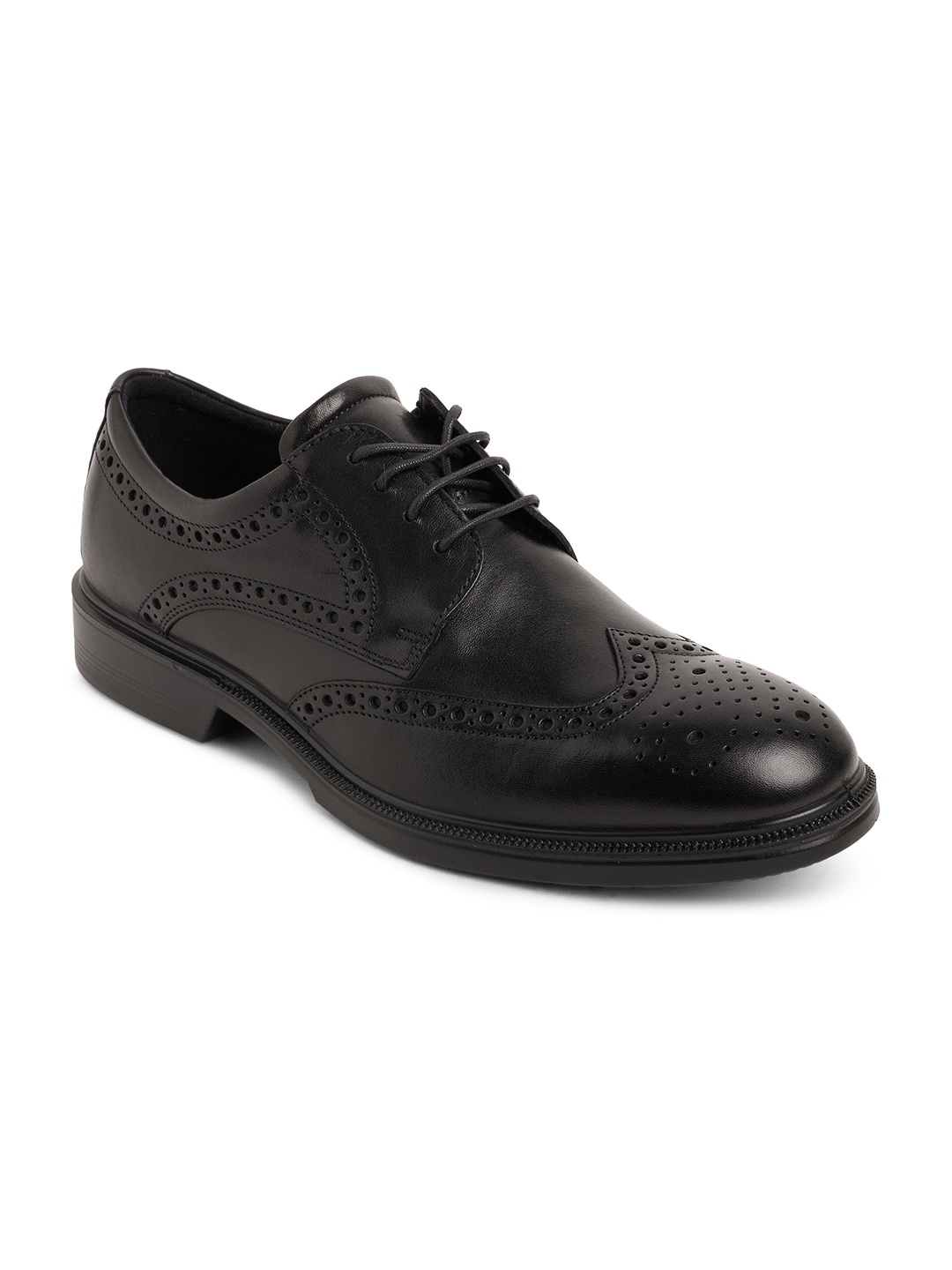 

ECCO Men Black Textured British Traditional Formal Derbys
