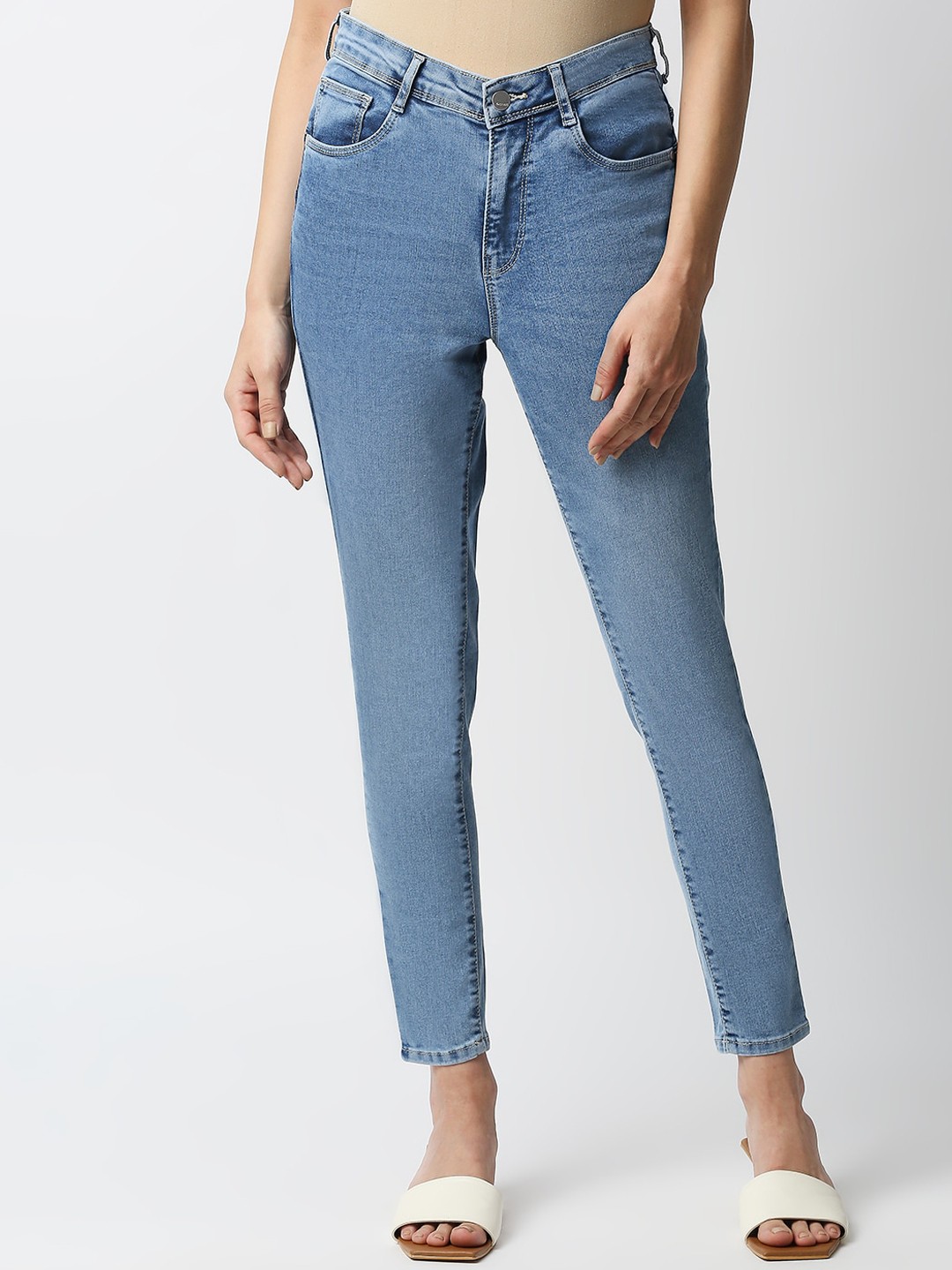 

Kraus Jeans Women Blue Super Skinny Fit Light Fade Jeans
