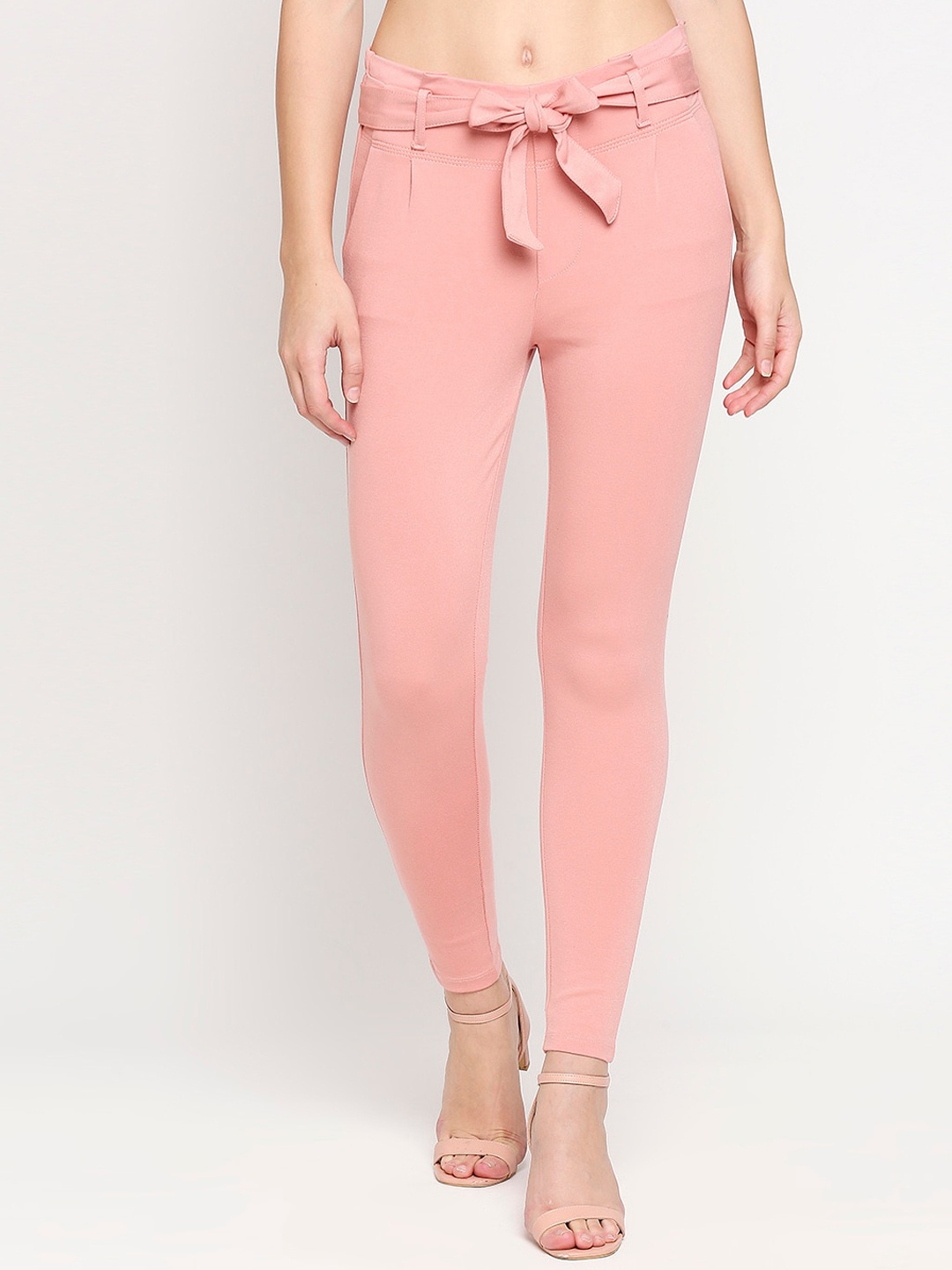 

Kraus Jeans Women Pink Loose Fit High-Rise Trousers