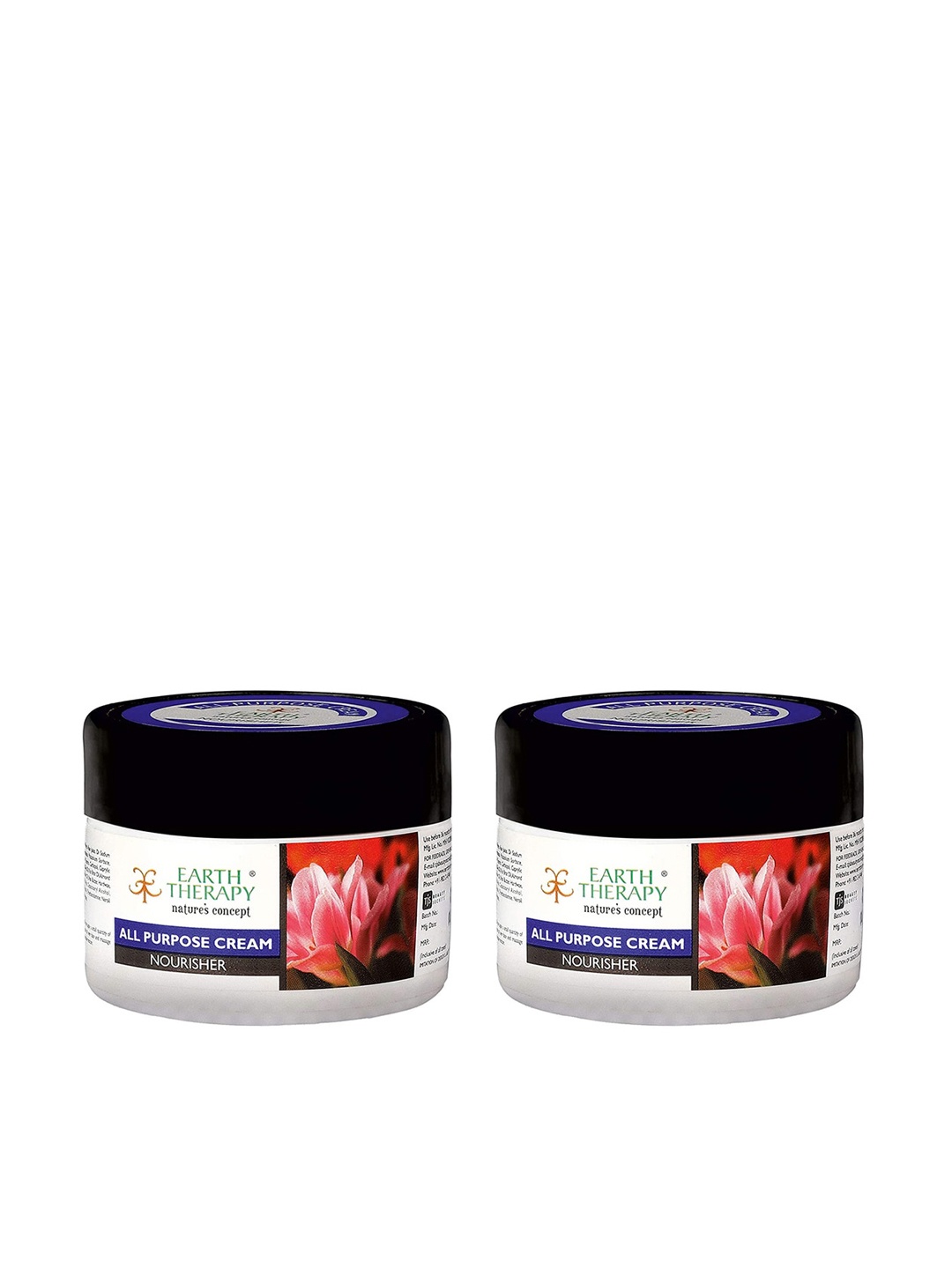 

EARTH THERAPY Set of 2 All Purpose Cream with Olive & Jojoba Oil 50 g each, White