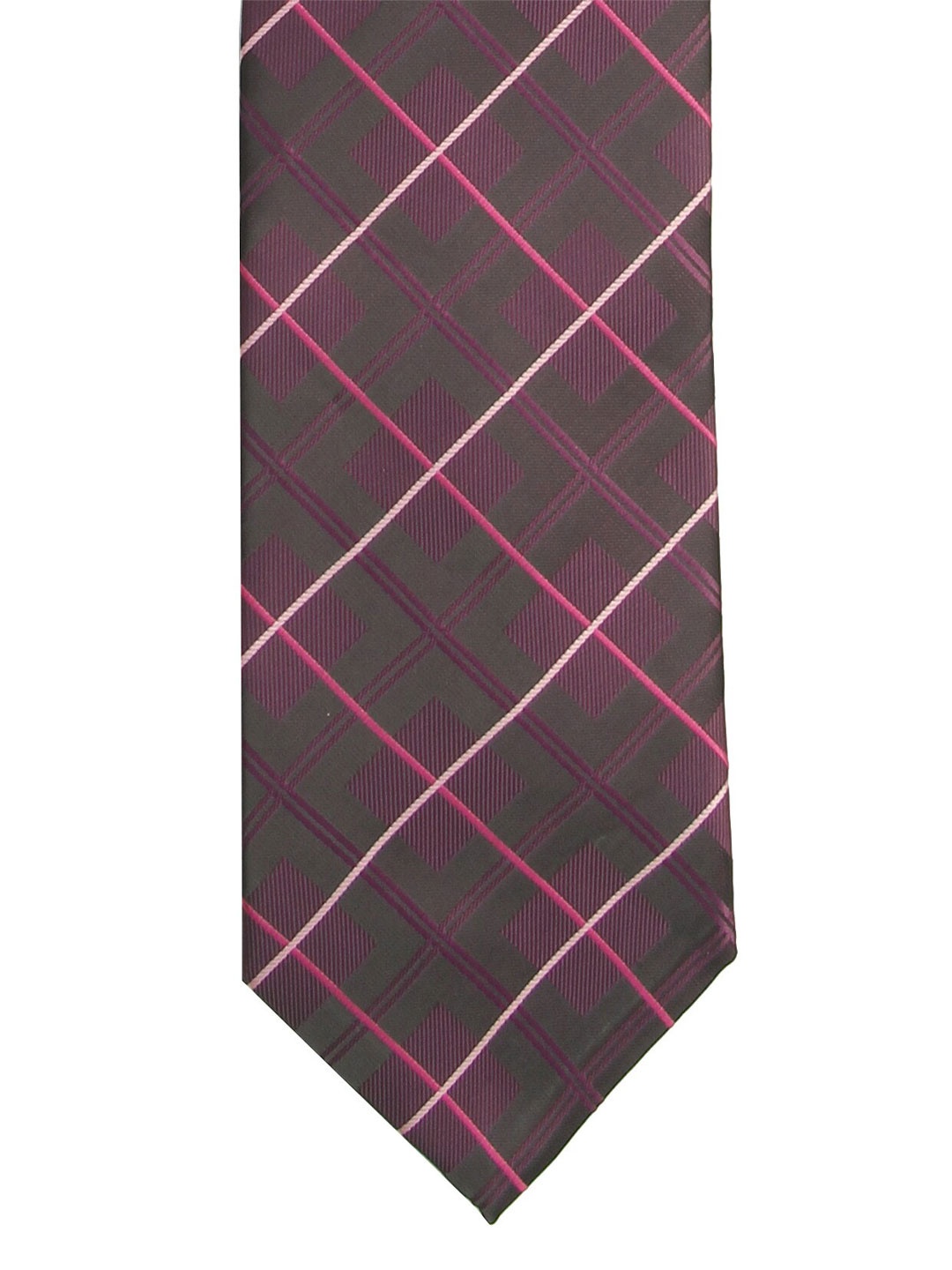 

Calvadoss Men Purple Checked Broad Tie