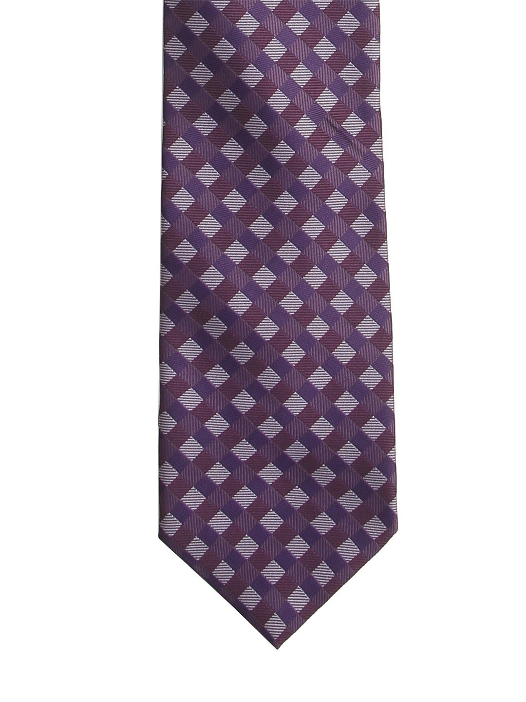 

Calvadoss Men Purple Checked Broad Tie