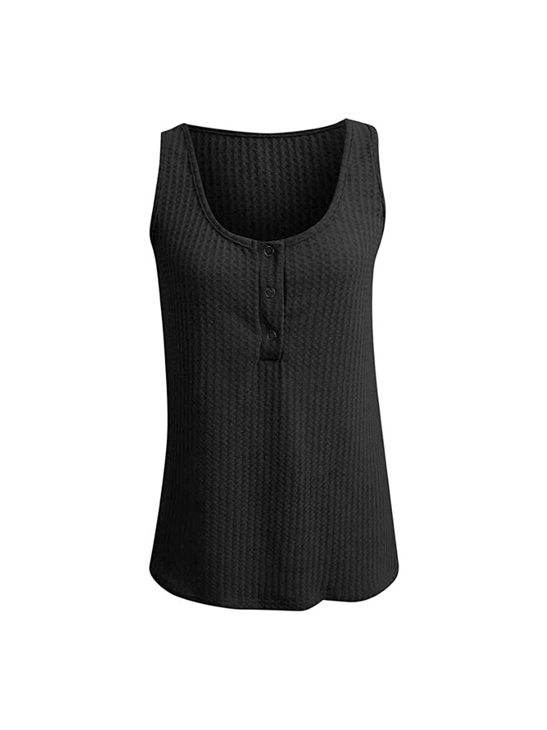 

La Aimee Women Stylish Black Self-Design Top