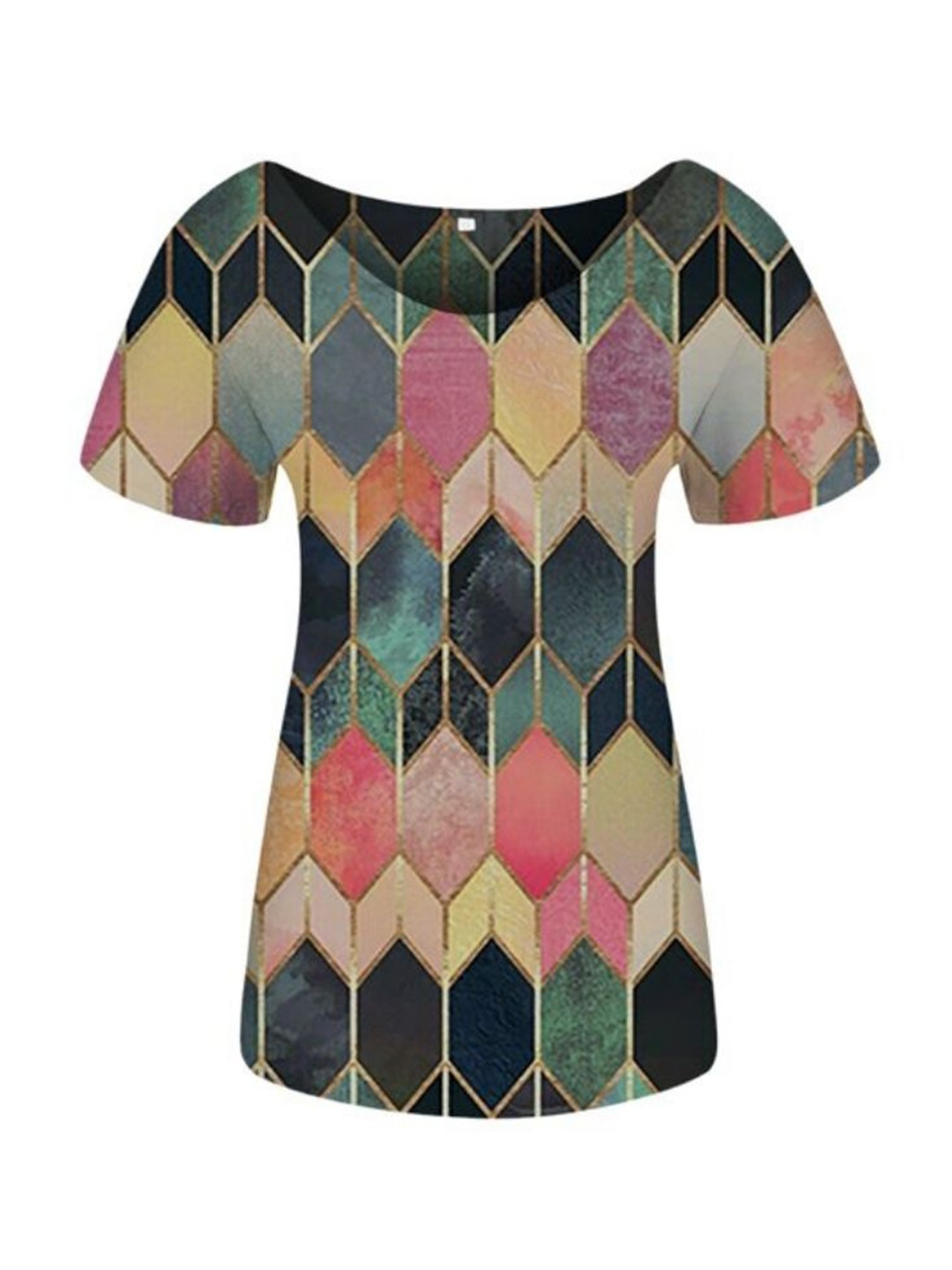

La Aimee Women Multicoloured Geometric Print Top, Multi