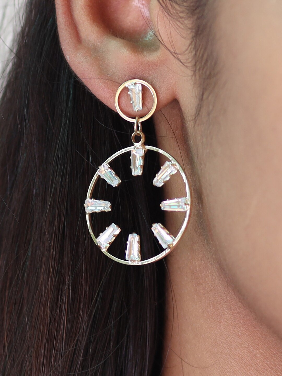 

Ayesha Studded Drop Earrings, Gold